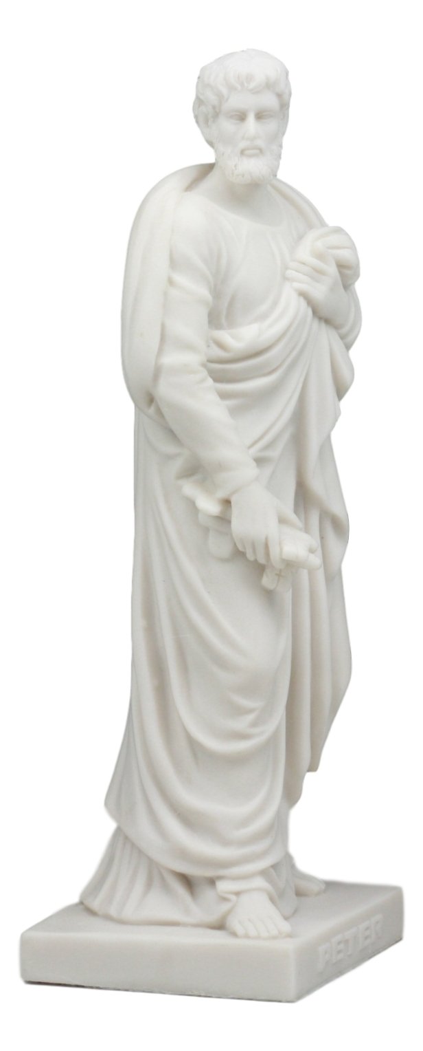 Ebros Bertel Thorvaldsen Copenhagen Museum Reproduction of Jesus' Twelve Apostles and Disciples Statue 8" Tall Inspirational Christian Catholic Figurine (Apostle Peter)