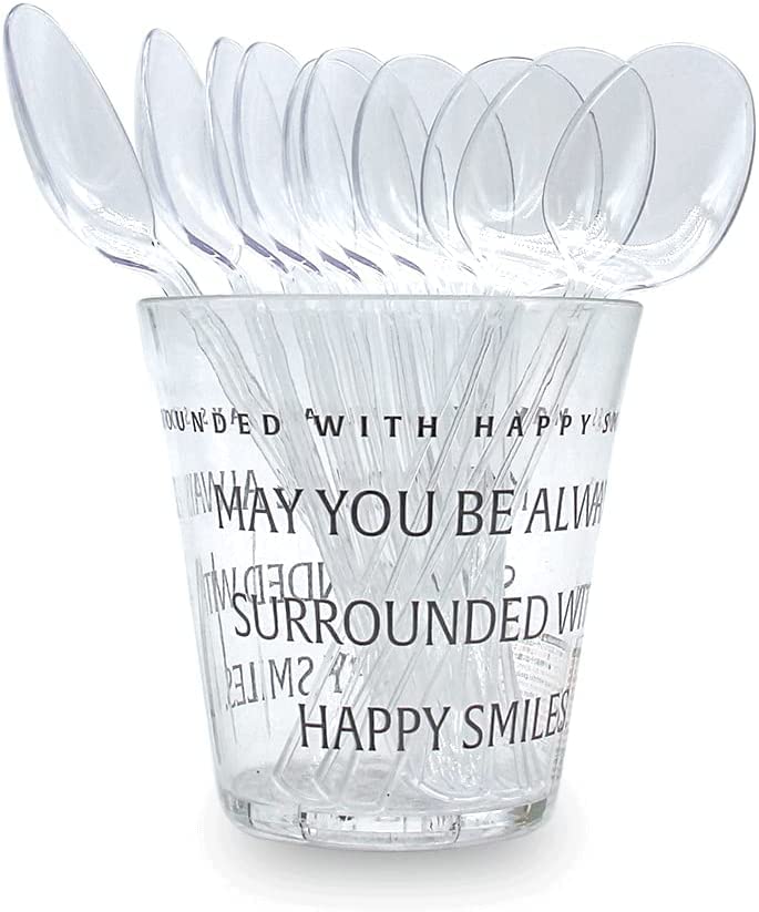 50 Stück Plastiklöffel Mehrweg Partygeschirr Robust Plastik Löffel (50 Stück,Löffel)