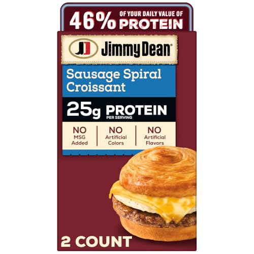 Jimmy Dean® Protein Breakfast Sausage Croissant Fully Cooked Frozen Sandwiches - 2 Count