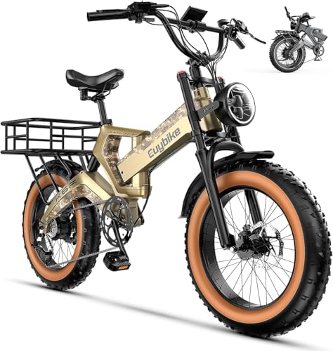 Image of 1000W Foldable Electric Bike,48V 20AH Removable Battery Ebike,80 Miles Max Range Electric Bike for Adults,20 inch Fat Tire Folding Ebike,Adult Electric Bicycle for Commute Beach Snow