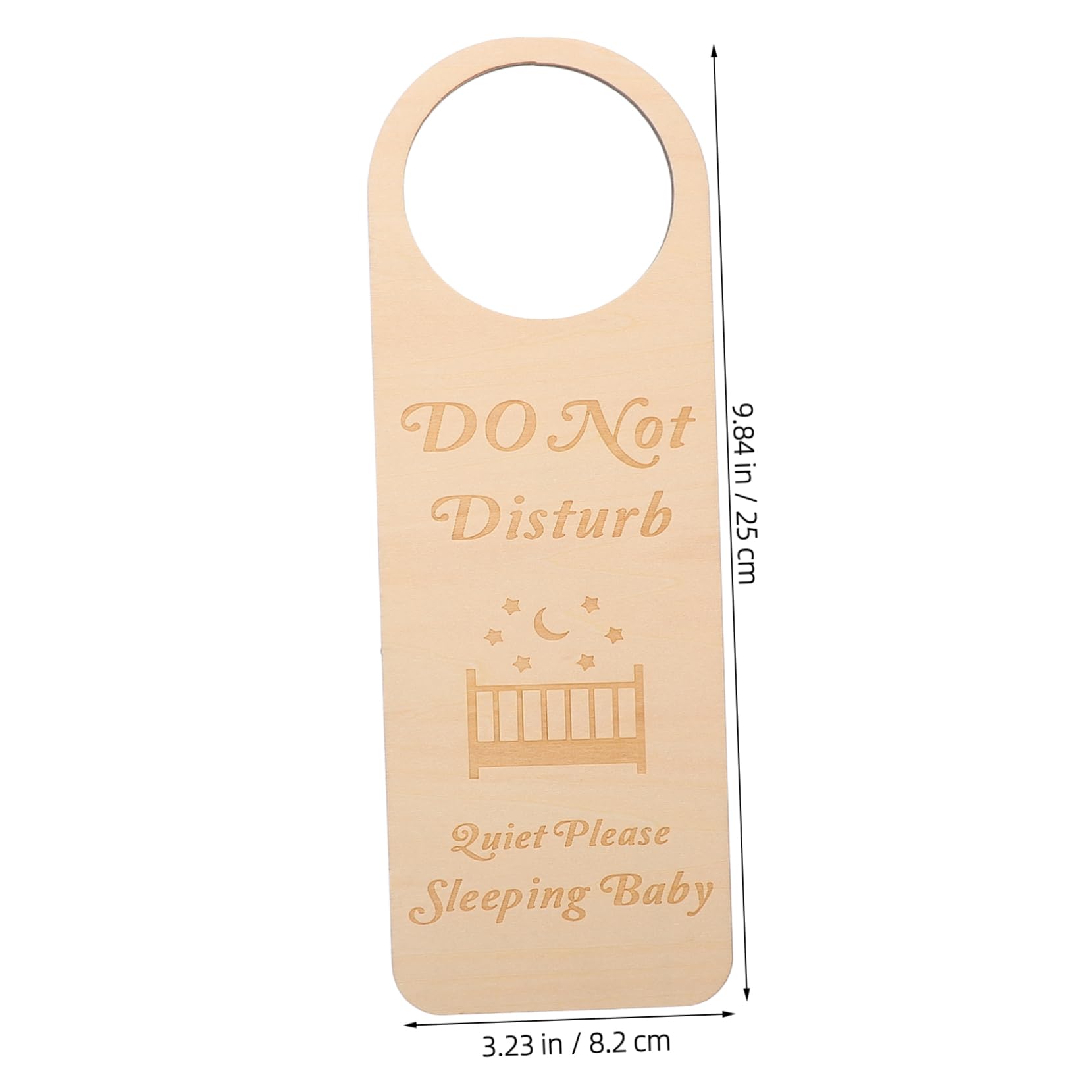 IWOWHERO Hanging Sign for Front Door 'Sleeping' Decor 5pcs Door Hanger Wooden Baby Sleep Plate