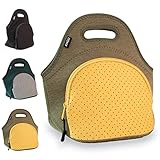 ANGU Neoprene Lunch Bag with Pocket - Keep Your Lunch Nice and Chilled - Washable Lunch Bags Made of...