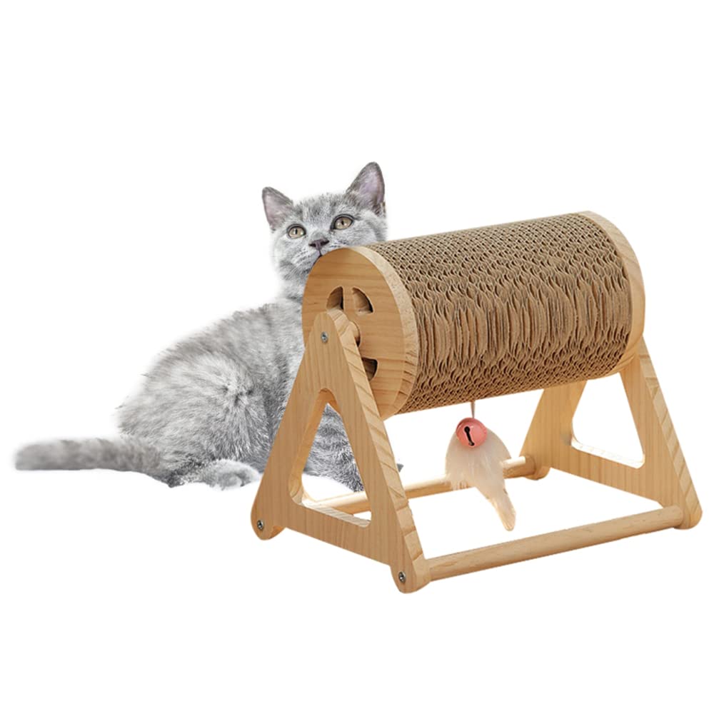 Juguete para Mascotas Noria Gato Pata Columna Gato Garra Interactiva Ejercicio De Molienda Papel Corrugado Natural Resistente Al Desgaste
