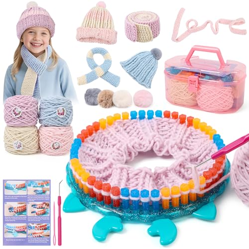 IQKidz Hat Knitting Loom Kit, Kids Craft Kits for...
