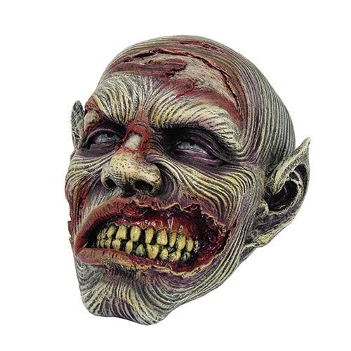Crâne de zombie souriant en résine Halloween, figurine de 13 cm pour déco de table