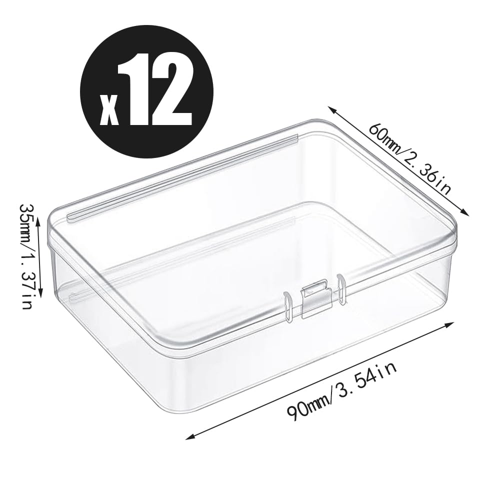 UMCHU 9 Pièces Boîtes De Rangement Transparentes Avec Couvercle - 9,8 X 6,9 X 3,2 Cm