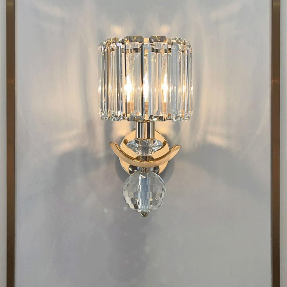 Lámpara de noche for dormitorio posmoderna, luces de pared de cristal, aplique de pared Simple moderno for pasillo, mesita de noche y sala de estar