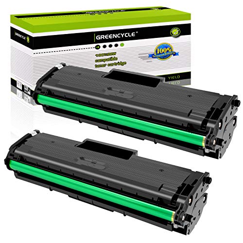 GREENCYCLE Compatible Toner Cartridge Replacement for Samsung MLT-D111S 111S Xpress SL-M2020W SL-M2022 SL-M2022W SL-M2070 SL-M2070FW SL-M2070 Laser Printer (Black, 2 Pack)