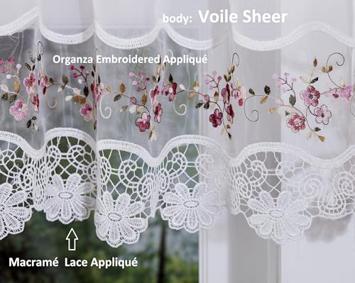 Todays-Curtain-Vintage-Macrame-Organza-Swag-38-WhiteRose-58-W-x-38-L Todays Curtain Vintage Macrame Organza Swag 38 WhiteRose 58 W x 38 L