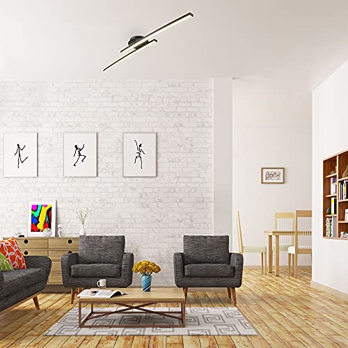 Plafonnier 12W LED pivotantes 1100lm spot de plafond noir orientable - 2
