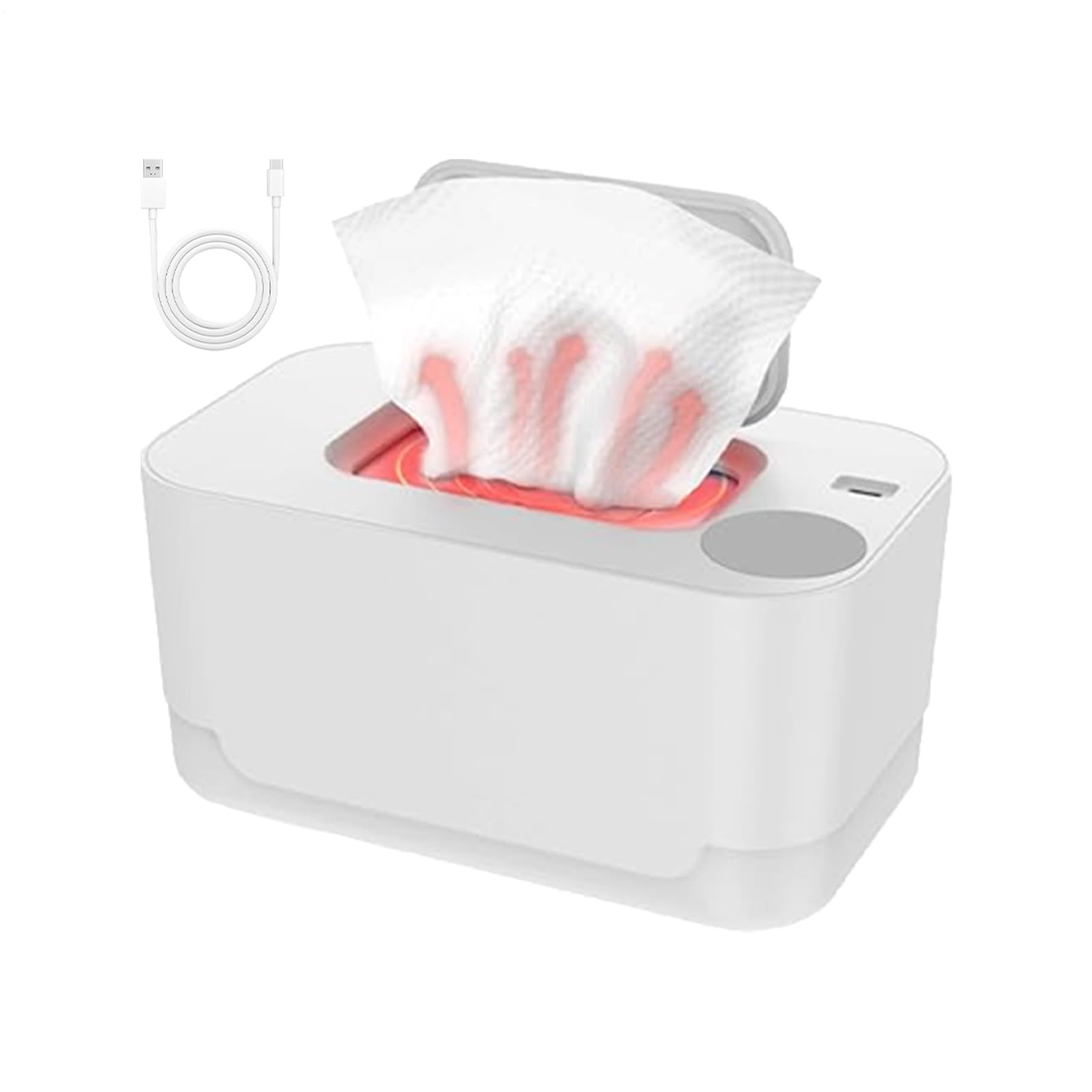 Generico Diaper Warmer, Home Use Wet Wipes Warmer with Even Heating, Portable Space-Saving Diaper Heater Holder Case, Ideal for Living Room & Baby Care Essentials