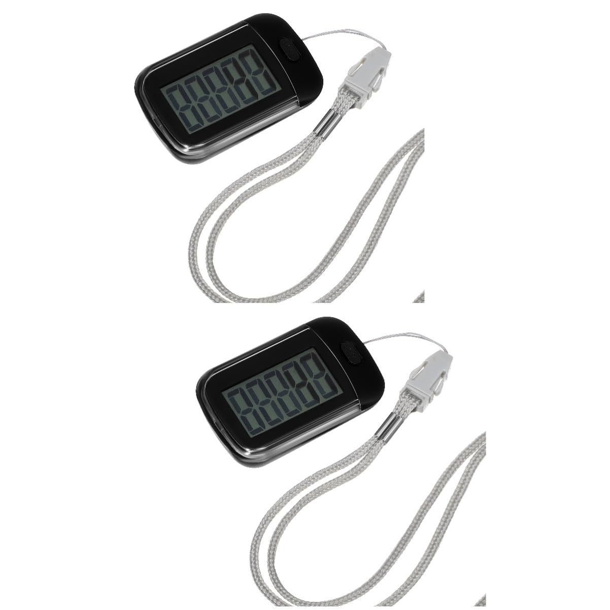 ibasenice Schrittzähler Wandern mit Klipp Gehensmesser Tragbar Schalter Tracker Sensor Knöchel klein Plastik Black