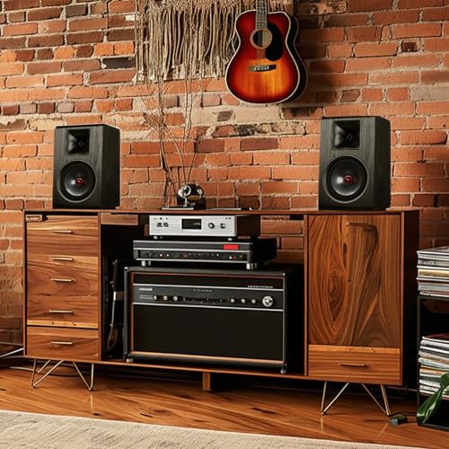 Image of AIYIMA P600 6.5 inch Bookshelf Speakers for Desktop, 6 Tilted Design & Carbon Fiber Woofer & Horn Silk Tweeter, 30Hz-20kHz 2-Way Passive Speaker for Home Audio Stereo Amplifier