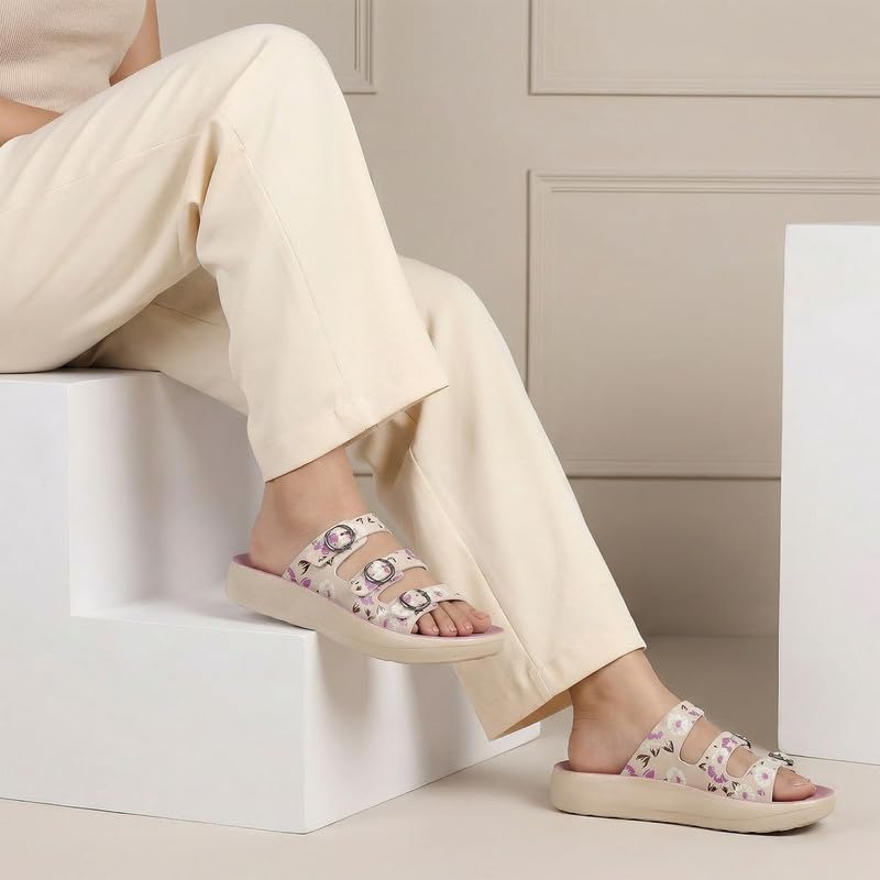 Image of WALKAROO Comfort Sandal For Women's|Lightweight and Comfortable|Soft Cushioned Insole|Stylish Casual Wear|WE2024