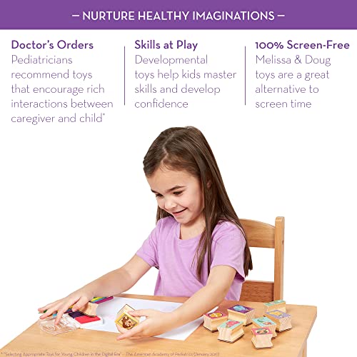 Melissa & Doug Disney Princess Wooden Stamp Set: 9 Stamps, 5 Colored Pencils, And 2-Color Stamp Pad With Washable Ink For Kids Ages 4+ #TOP3