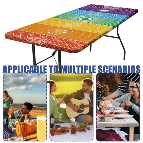 Nappe de camping imperméable résistante à l'huile avec envers flanelle douce ajustée - 5