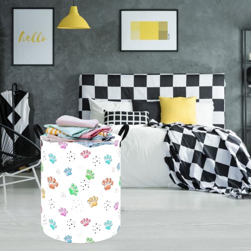 Image of MAIZMZ Kids Hamper Storage Bins Organizer Toy Box Laundry Basket Large Canvas Collapsible Chest for Home /Dorm /Kitchen /Pet /Office /Closet /Shelf /Gift Baskets
