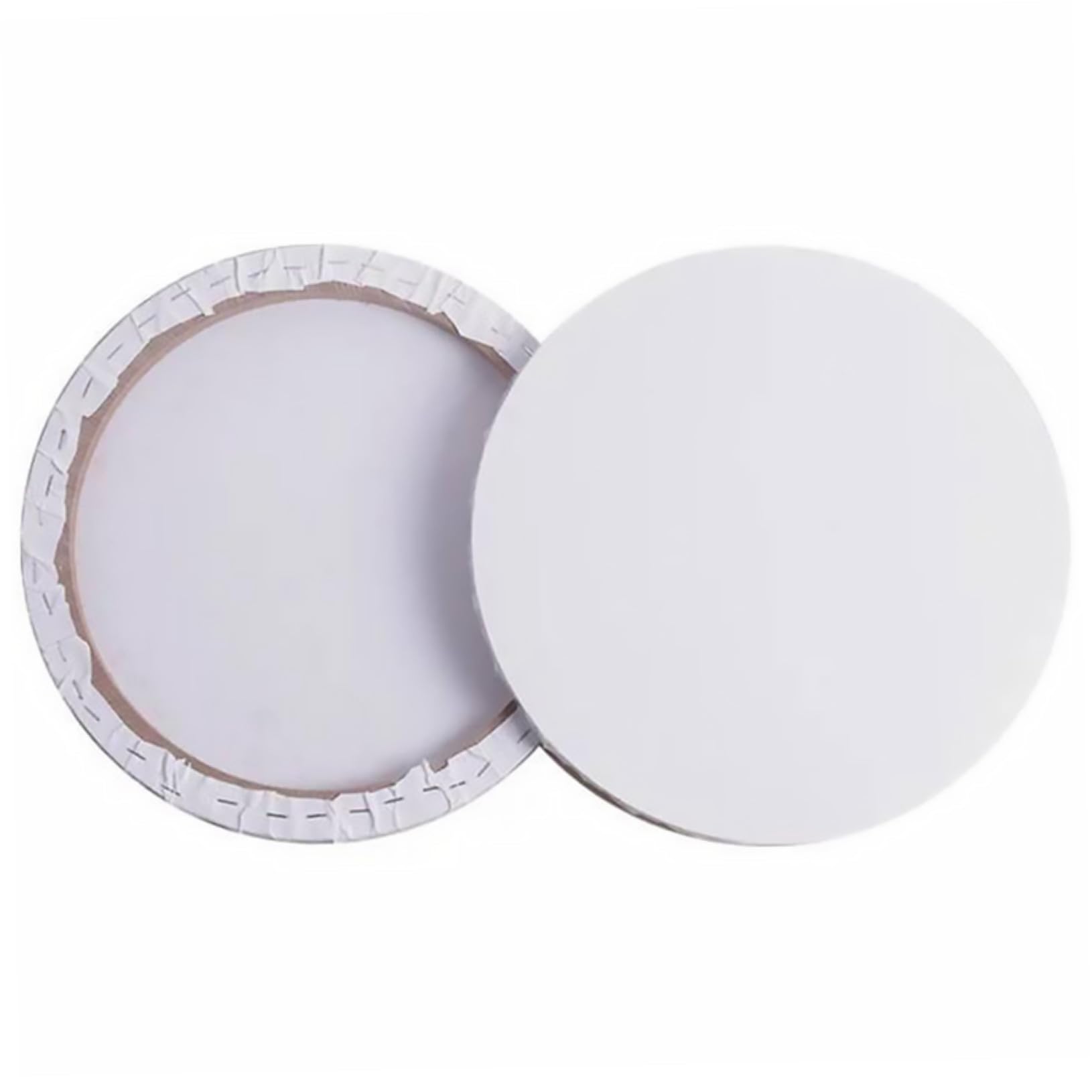 Lienzos Redondos Sin Deformación Algodón Blanco Bastidor Madera Pintura Acrílica
