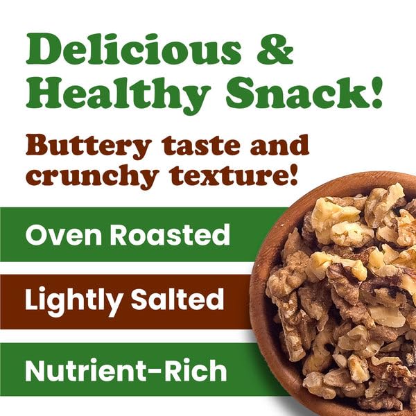 Image of Food to Live Dry Roasted Walnut Pieces with Himalayan Salt, 12 Pounds - Oven Toasted, Lightly Salted, No Oil Added, Perfect for Cooking, Baking and Snacking, Vegan, Kosher, Bulk