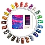 Seguro y no tóxico y natural: nuestro pigmento de perlas en polvo de mica a base de micas naturales es inofensivo para el cuerpo humano y perfectamente adecuado para pigmento epoxi, plásticos, suministros de limo, pintura automotriz, laca, fabricación de jabón, pigmento de color de resina, fibra de vidrio, tinte de bombas de baño, serigrafía, goma, fabricación de velas, manualidades, joyas, repujado, madera, aceite de brillo corporal y mucho más.