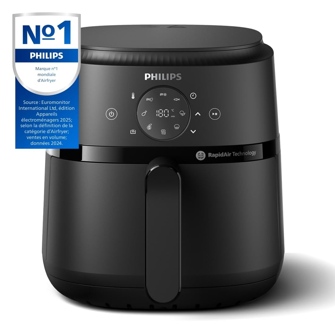 Air Fryer Philips Série 3000 4.2L - Friteuse Sans Huile, 16 Programmes, Fenêtre Cuisson, RapidAir Plus
