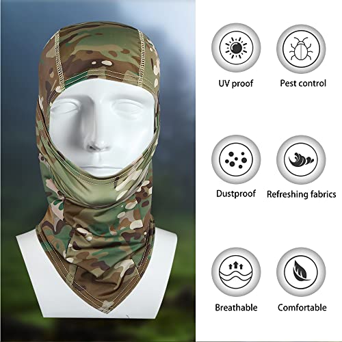 Camo Balaclava Face Shiesty Ski Mask,Uv Protection Ice Silk Neck Gaiter Sun Hood For Men Women Motorcycle Cycling #TOP1