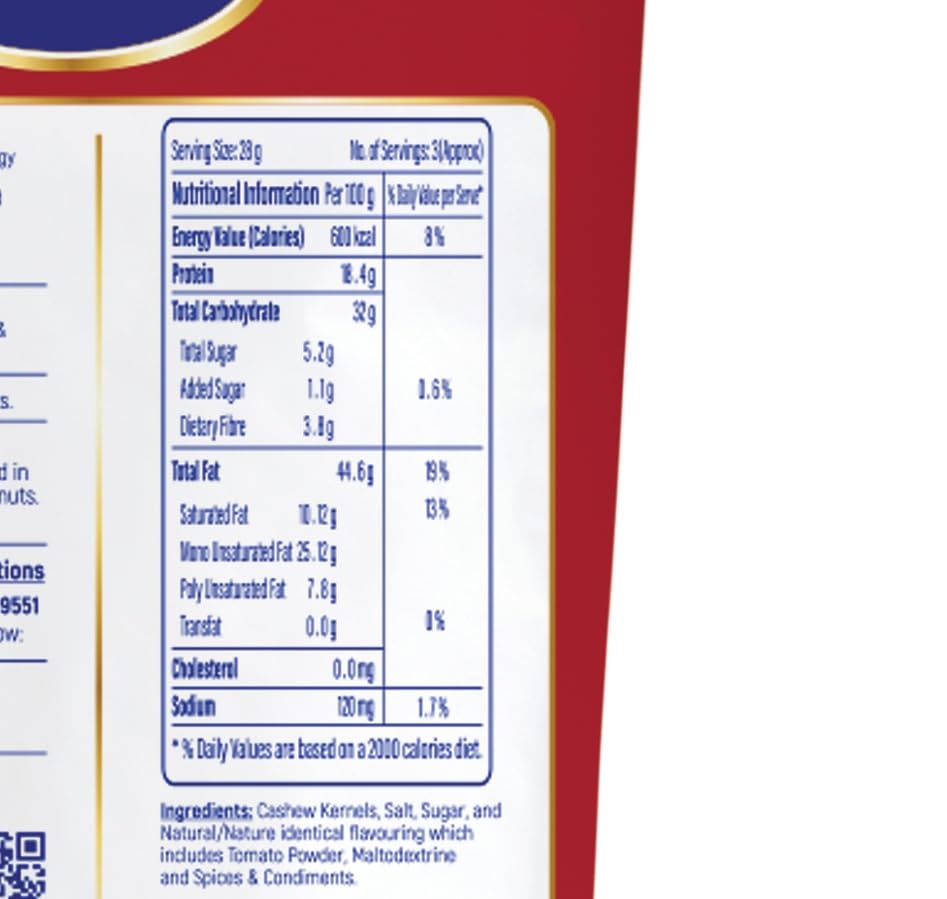 Image of DCC DELICIOUS Roasted Cashews (Spanish Chilly), 80Grams | Dry Roasted | Air Fried