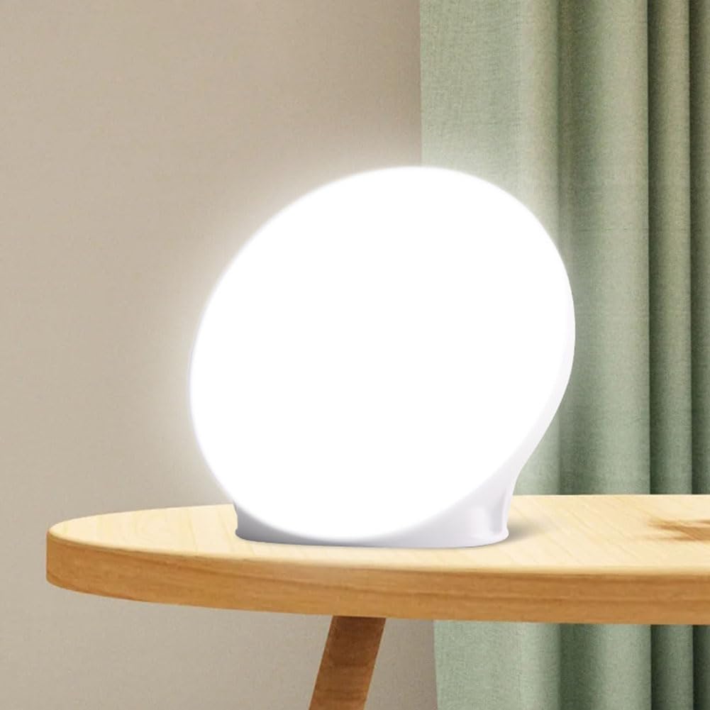 Lampe de Jour 10000 Lux Lampe de Luminothérapie LED avec 6 réglages de minuterie Lumière du Soleil Soleil Bionique Variateur Triste Lampe de Luminothérapie Design Compact Lampe de Soleil