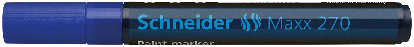 Schneider Maxx 270 marker do malowania (okrągła końcówka, końcówka wymienna, 1-3 mm) 10 szt. opakowanie niebieskie