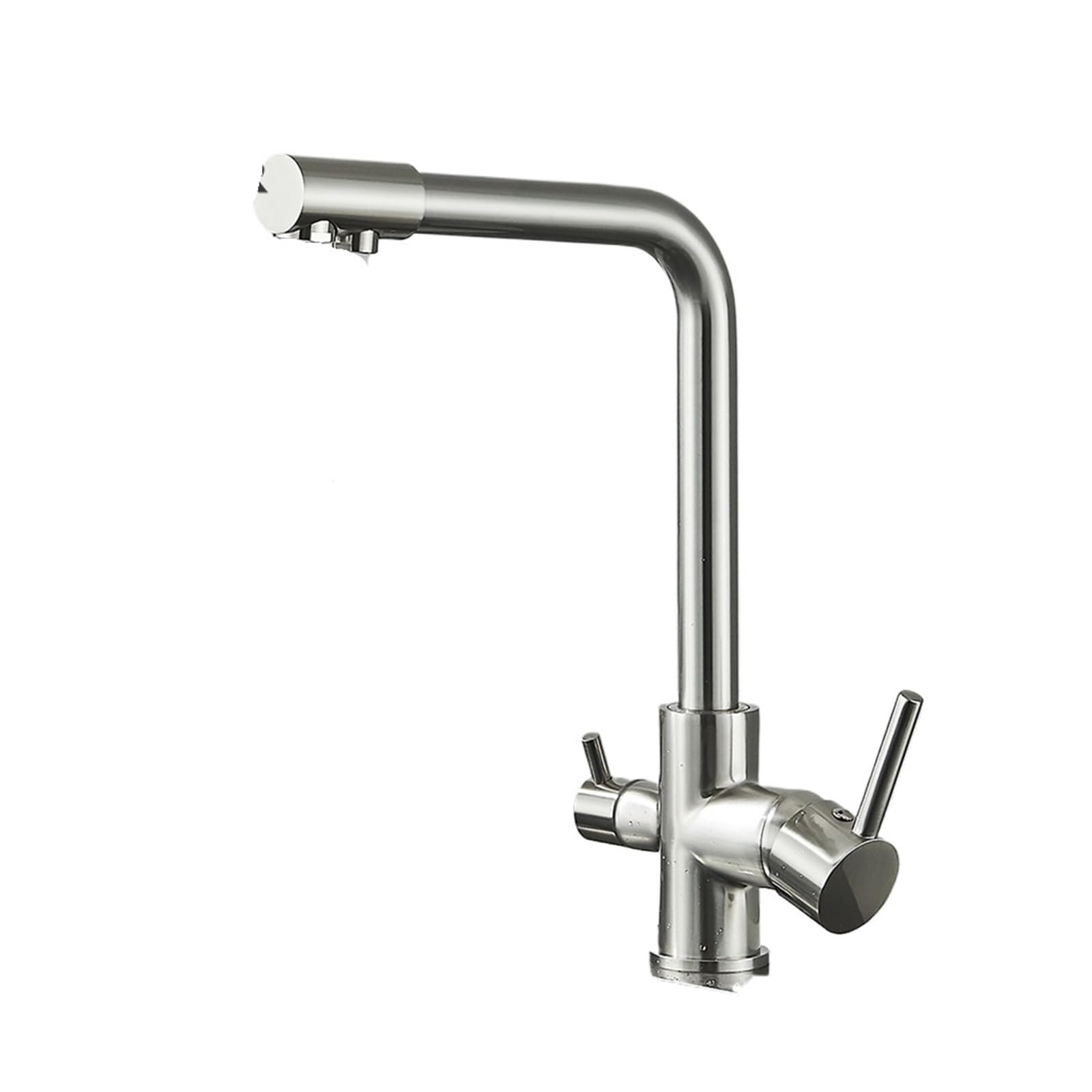 Water Filter Faucet Kitchen Faucet Drinking Water Tap Rotatable Water Purification Feature Taps for Kitchen Sink Mixer Cranes(Beige with Dot)