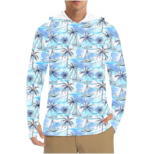 Men Sun Protection Hoodie Long Sleeve Sun Protection Hoodie Lightweight Rash Guard Outdoor Fishing Running Rash Guard