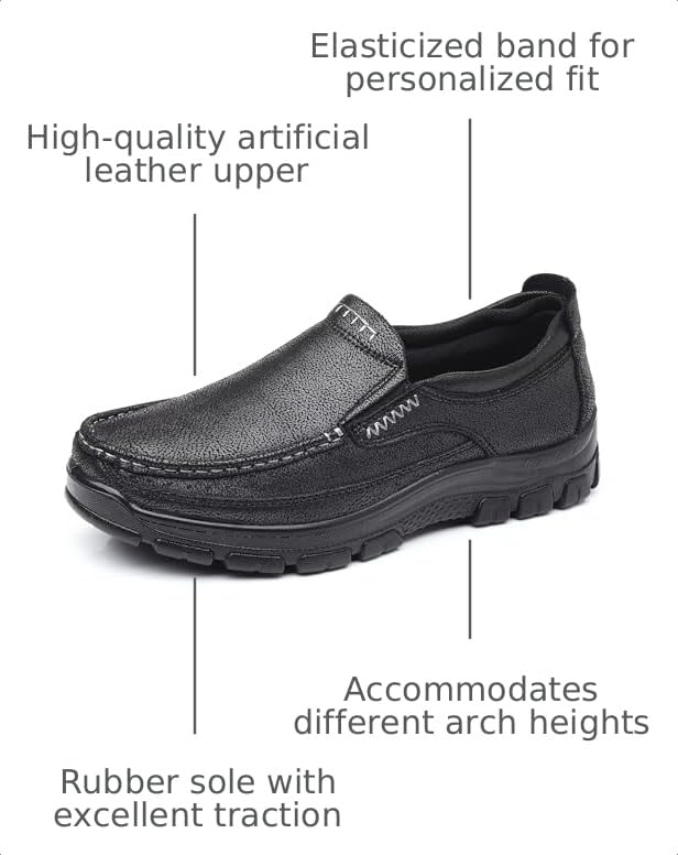 Image of COSIDRAM Men's Slip-On Loafers Lightweight Walking Shoes Daily Casual Wear | Convenient slip-on design, timeless casual shape, suitable for daily outings and light outdoor activities