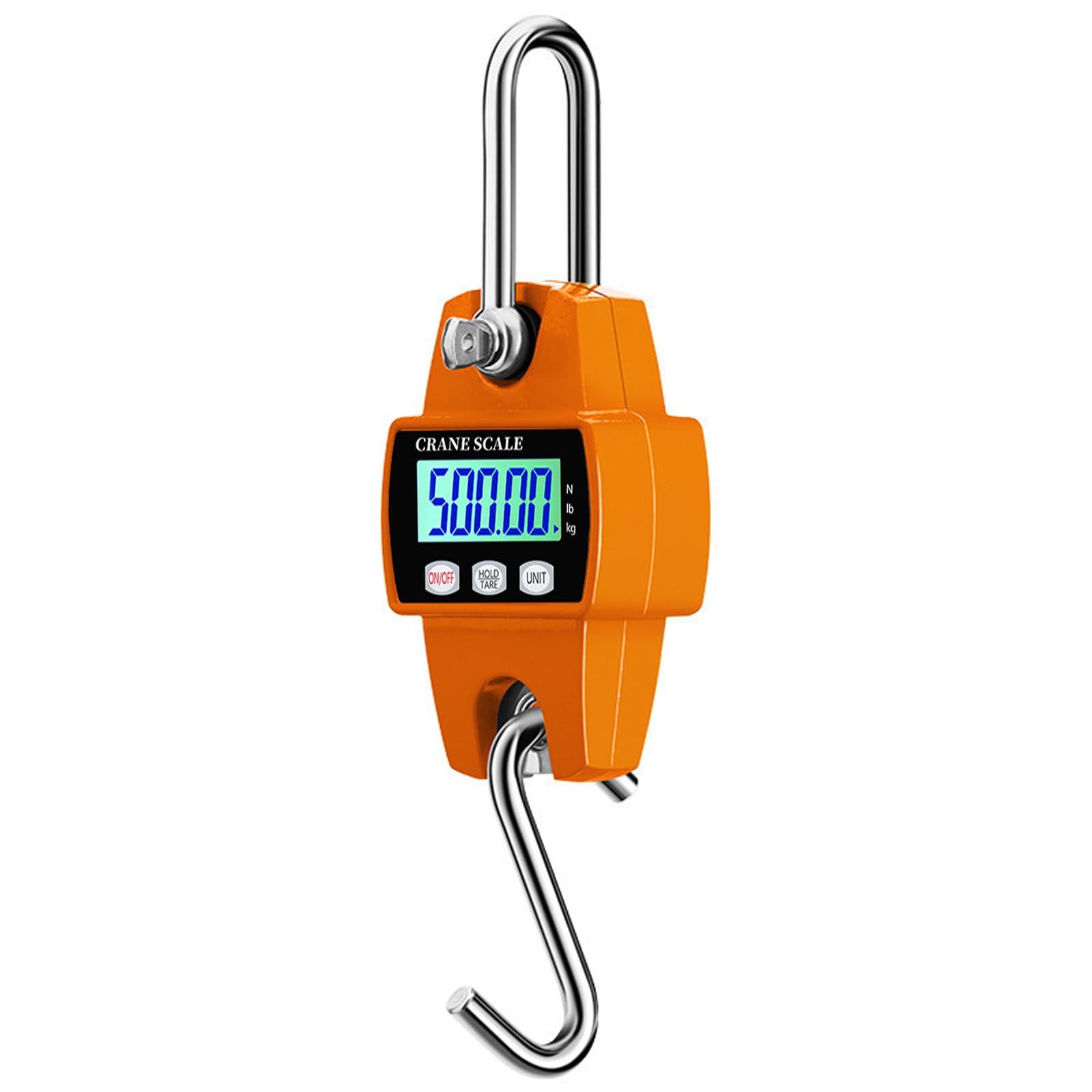 Kranwaage 500KG 1100lbs Elektronische Hängewaage Waage Tragbare LCD Zugwaage mit Haken mit Haken, Zugwaage Wildwaage Digital für Jagd, Bauernhof, Fabrik