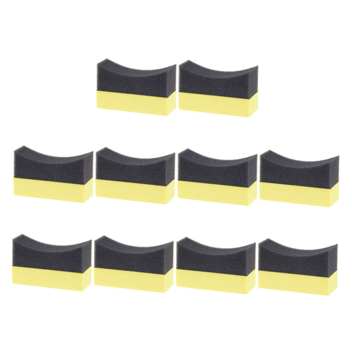 STOBAZA Car Wax Applicator Tire Shine Applicator Sponges 10-Pack Reusable Cleaning Sponges for Windshield Seats Dashboards