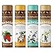 Badger Cocoa Butter Lip Balm Set, 100% Organic, Long Lasting Lip Moisturizers, Lip Care Variety Pack (Cocoa, Orange, Mint & Vanilla), All Natural Lip Balms, 4-pack