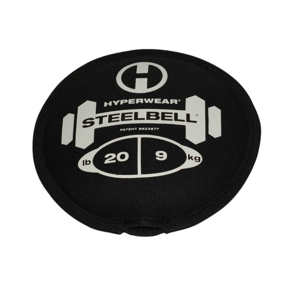 HYPERWEARSteelBell - Hyper Flex 4-Way Stretch Neoprene, Patented No-Leak Slam Ball Kettlebell Strength Training - Sustainably Sourced USA Steel Shot
