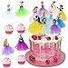 Simmpu 14 Stück Prinzessin Cake Toppers Cartoons Geburtstag Kuchen Topper Prinzessinnen Kleid Tortendeko Prinzessin Mix Kleid Geburtstag Kuchen Toppers für Prinzessinnen Themenparty Dekoration