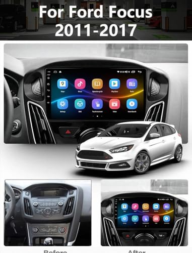 Radio de coche 2 DIN para Ford Focus con Carplay inalámbrico y Bluetooth rápido 2