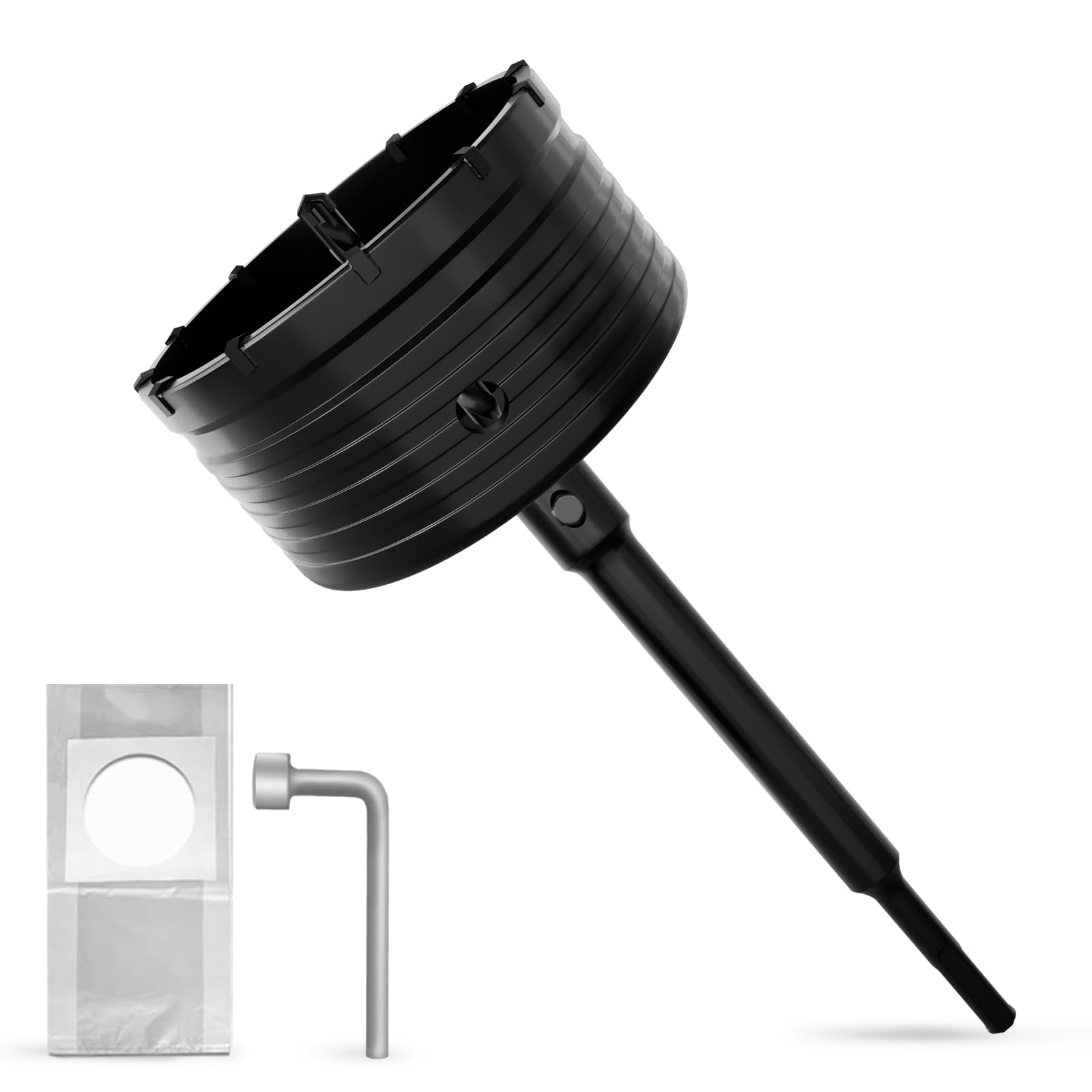 METOTY 115mm SDS Plus Bohrkrone Hohl Lochsäge-dosenbohrer，mit SDS Plus Adapter 220 mm Bohrkrone Steckdose，für Mauerwerk, Ziegel, Beton, Zement, Stein