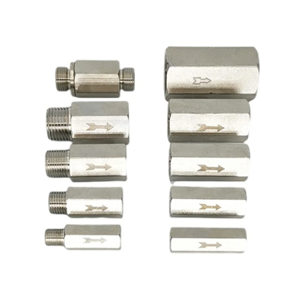 ezqnirk 1PCS Pneumatic Pipe Fitting Copper Check Valve Control Valve Air Valve Pneumatic Accessories,Male and Female 1/8