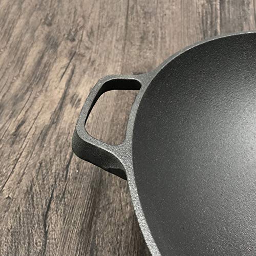 Wok tradicional chino de 32cm en hierro fundido miniatura 4