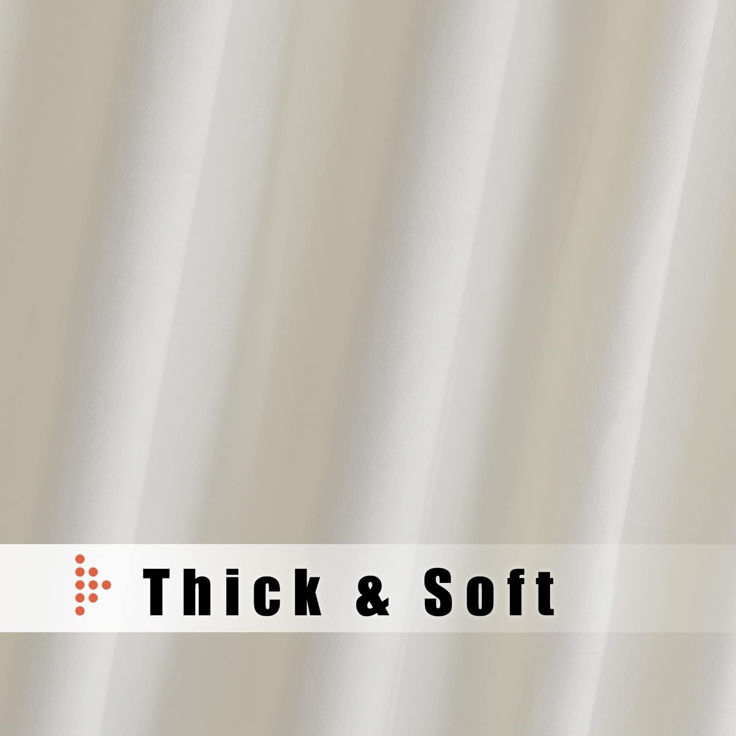 Ivory Velvet Curtains Elegant Window Drapes for Living Room 84 Inch Long Light Dimming Room Panels Privacy Grommet Bedroom Sliding Door Wall Backdrops Wedding Décor, Set of 2 (Ivory)