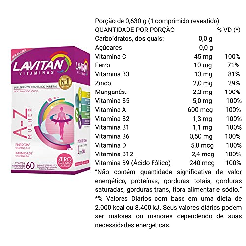 Kit 03 Lavitan AZ Mulher 60 Comprimidos