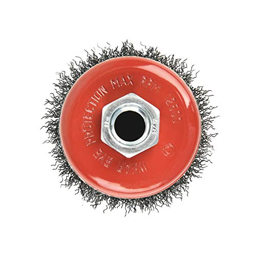 Aain Escova de arame AA017, escova de arame frisado de 7,62 cm para trituradores, 5/8