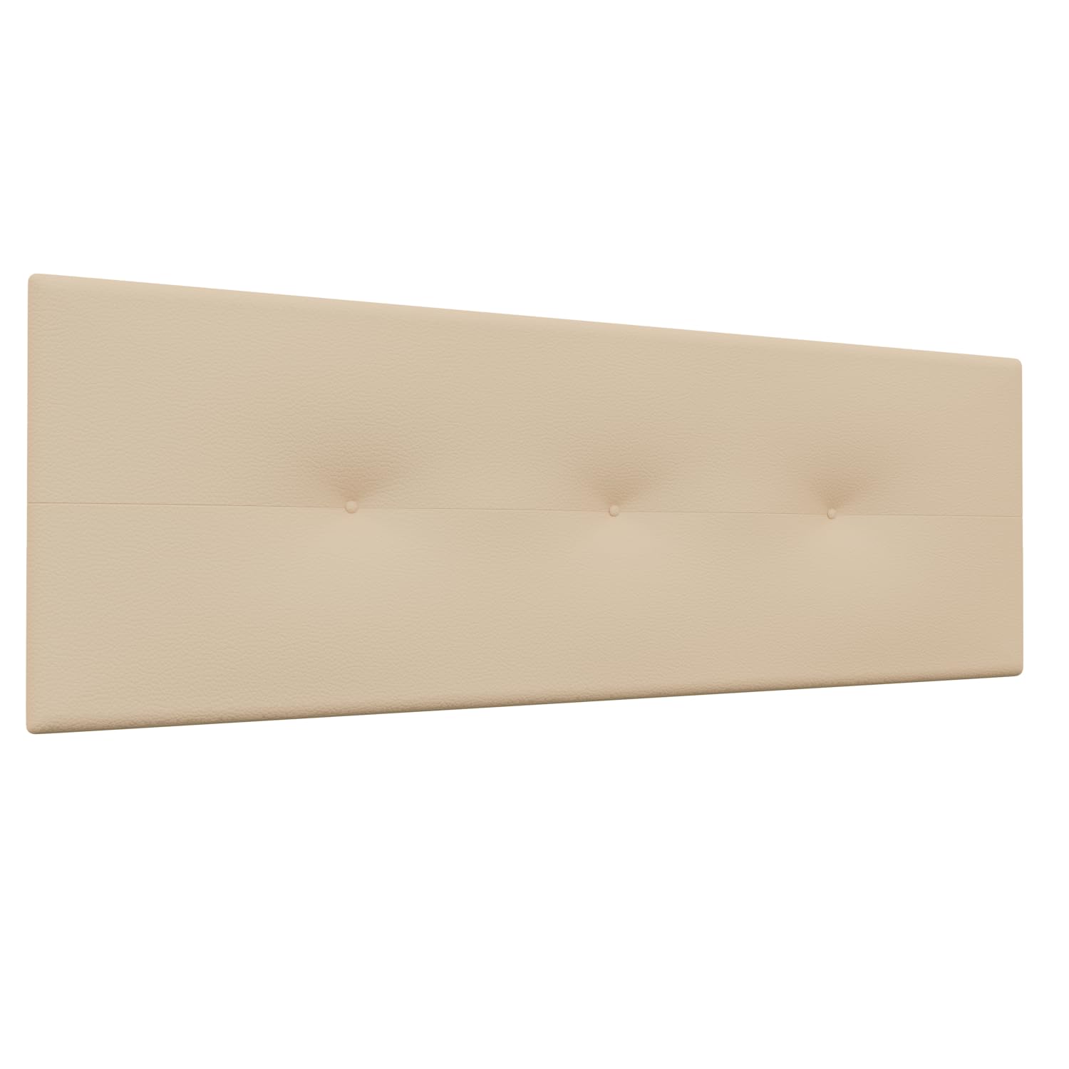 LA WEB DEL COLCHON - Cabecero tapizado Julie para Cama de 180 (190 x 55 cms) Beige Polipiel