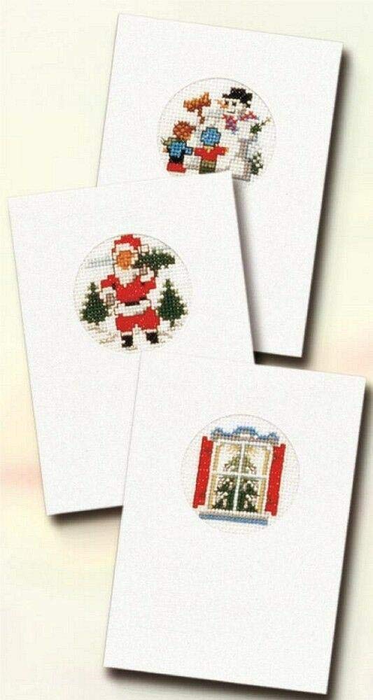 Pako Red Christmas Cards With Card & Envelopes 200.209 Cross Stitch Kit