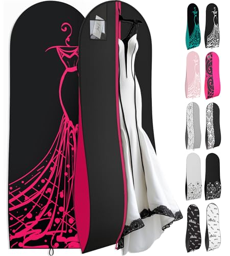 Your Bags Women's Dress & Gown Garment Bag, 72" x 24", 10" Tapered Gusset