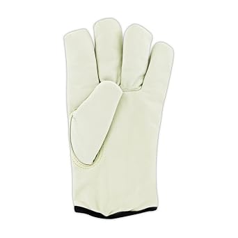 MAGID 1555W Cut Master Thermal Leather Drivers Glove - (12 Pairs) Cut Level A6, Small, Gray, HPPE - Superior Insulation and Cut Protection