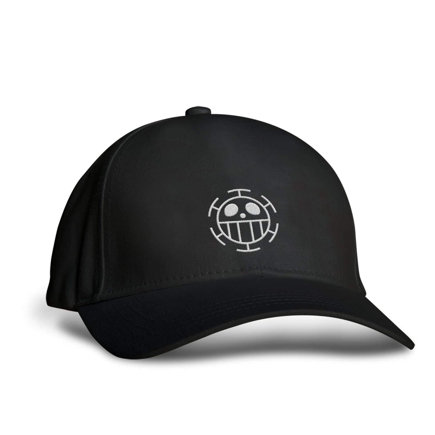 SMARTYPANTS One Piece Cap Sports Hat - Manga Anime Japanese Monkey Luffy Devil Fruit Rubber Straw Hat King of The Pirates Grand Line Treasure Outdoor Gift Present (One Size, Black Prime)