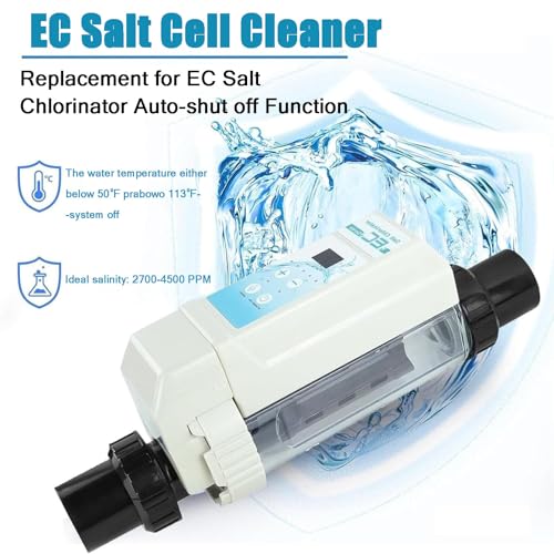 Système générateur de chlore salé pour piscines creusées – 20 g/h – Dispositif de chloration d'eau salée pour piscine (jusqu'à 85 m³) – Traitement électrolytique efficace de l'eau